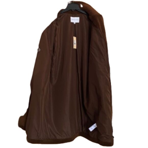 REBECCA MINKOFF Women’s WOOL BLEND DOUBLE-BREASTED BROWN TEDDY COAT Sz-S - Picture 7 of 7